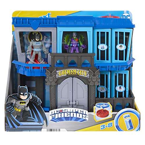 Fisher-Price Imaginext DC Super Friends Gotham City Jail Recharged, prison playset with Batman and The Joker figures - £14.99 @ Amazon