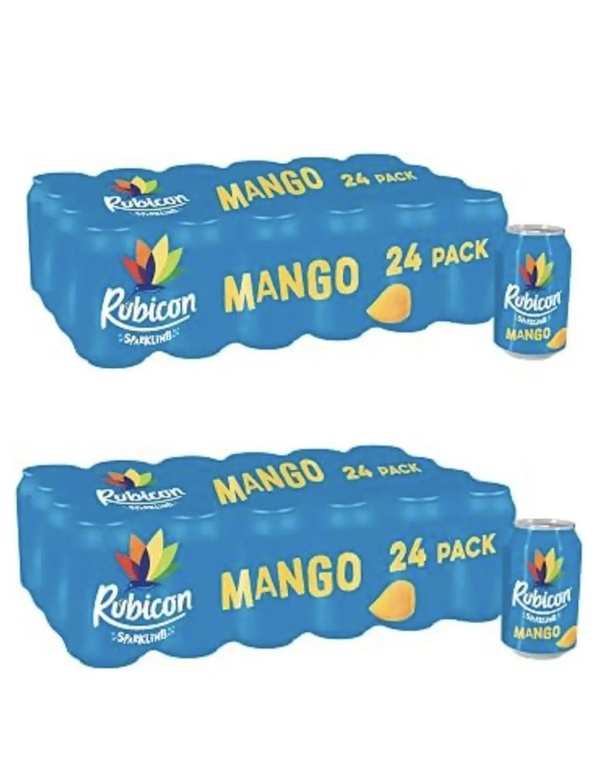 2 x Rubicon Mango Sparkling Fruit Soft Drink with Real Fruit Juice, 24 x 330ml Cans - at checkout (£12.07 - £13.02 with S&S)