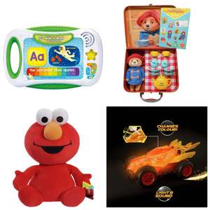 Save on selected indoor & outdoor toys: e.g Teamsterz Light Up Monster Mover £6.50, LeapFrog Slide To Read £11, + more in post (Free C&C)