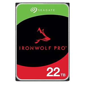 Refurb Seagate IronWolf Pro NAS Internal Hard Drive 22TB 3.5" 7200RPM CMR 256MB Cache SATA 6GB/S ST22000NT001 sold by Amazon EU