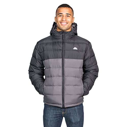 Trespass Chaqueta Acolchada Para Hombre Con Capucha Cultivada Y Bolsillos Con Cremallera Eastwell, Bondi Azul, XXS