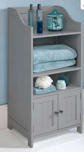 Colonial 3 Shelf 2 Door Bathroom Cupboard Grey £24 + £4.99 delivery @ Studio