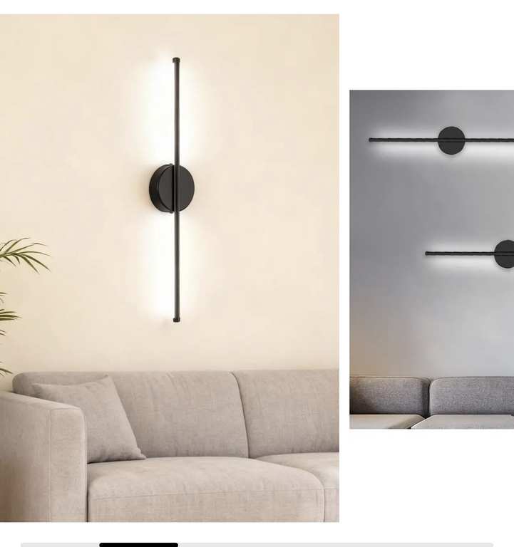 Living and Home Minimalistic Linear LED Wall Light - W/code (See Description) - Sold by Living and Home