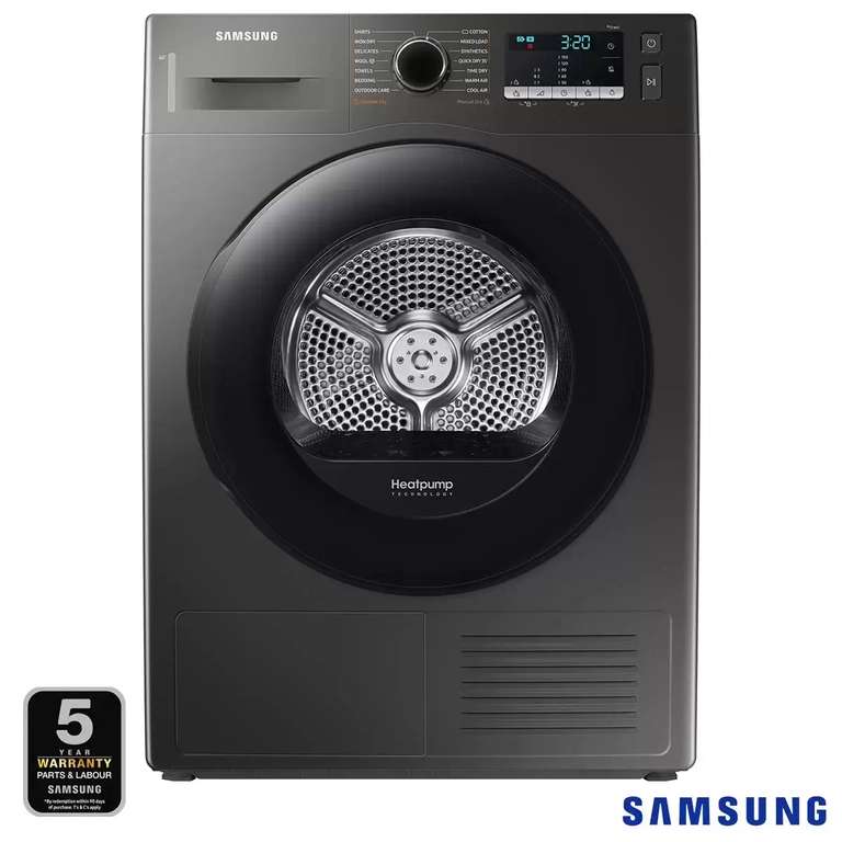 Samsung Series 5 DV80TA020AX/EU, 8kg, Heat Pump Tumble Dryer, A++ Rated, 5 Year Warranty - £449.99 Delivered (Members Only) @ Costco
