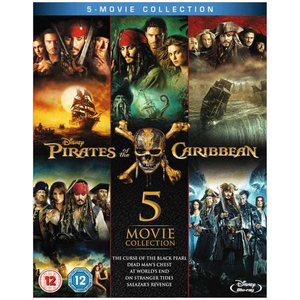 Pirates of the Caribbean: 1-5 Box Set Blu ray with code