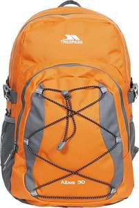 Trespass Albus Backpack 30 Litre Black £14.79/ Orange £14.99 @ Amazon