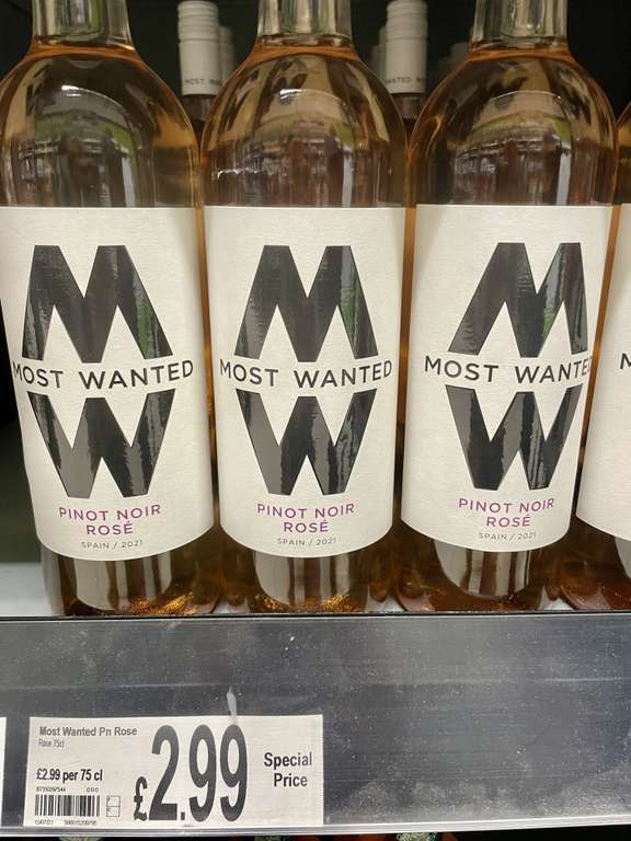 Most Wanted Pinot Noir Rose 75cl- Drakehouse Sheffield