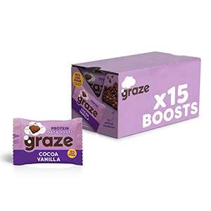 Graze Cocoa Vanilla Protein Oat Boost Bars - High in Fibre (15 x 30g Snacks) £5.63 @ Amazon