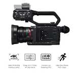 Panasonic HC-X2000E Lightest 4K Professional Camcorders with Wide-Angle 25 mm Lens, 24x Optical Zoom and Detachable Handle