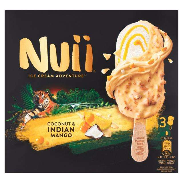 Nuii Ice Cream Aventure Coconut & Indian Mango 3x90ml - 60p @ Morrisons Bradford