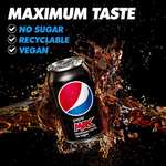 Pepsi Max No Sugar Cans, 330 ml (Pack of 24) £7.20 with S&S