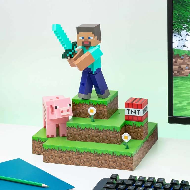 Minecraft Bundle - Figural Light + Pig Light w/ sound + Sword Bottle Opener delivered w/ code