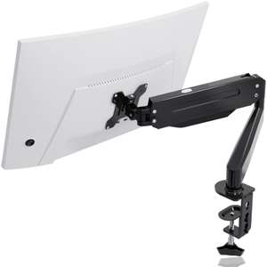 Suptek Single Monitor Arm Gas Spring, Monitor Arm Desk Mount for 17-27 inch Monitors up to 6kg (Prime Deal), zeyi FBA