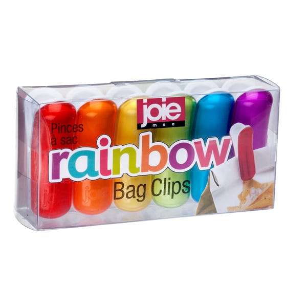 Joie 6 Pack Rainbow Bag Clips - Free click and collect