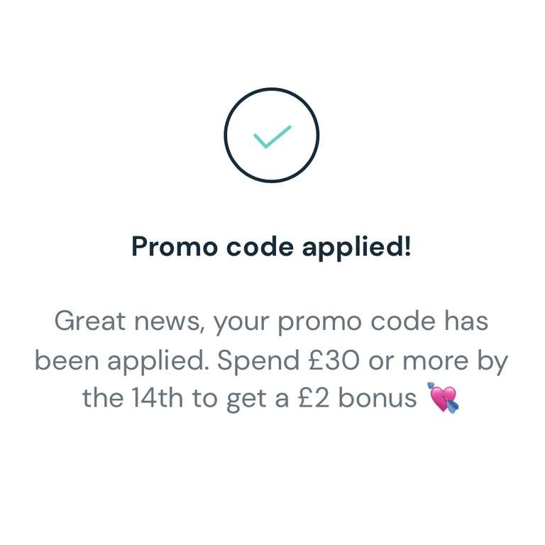 £2 Bonus on £30 Spend with Promo Code (Select Accounts)