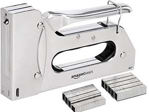 Amazon Basics Heavy Duty Staple Gun - Stapler Gun with 1000 Pieces Staples, for Upholstery, Home Repairs £8.92 @ Amazon