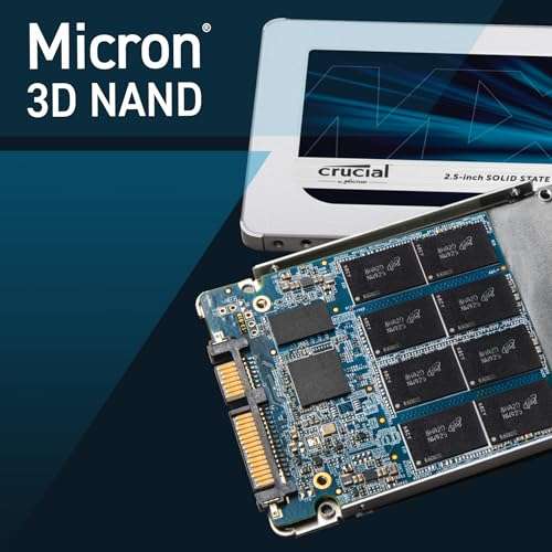 Crucial MX500 1TB 3D NAND SATA 2.5 Inch Internal SSD - Up to 560MB/s - CT1000MX500SSD1