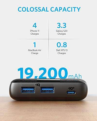 Anker PowerCore III Elite Power Bank 19200 60W + 65W PD Charger + USB-C to USB-C cable & pouch - AnkerDirect UK FBA