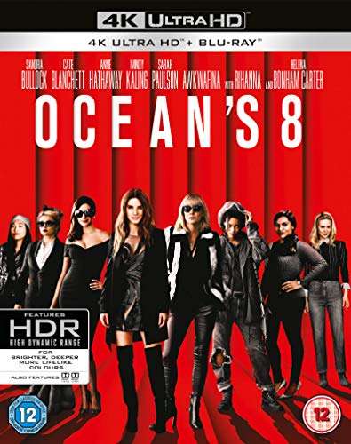 Oceans 8 4K blu ray £5.91 Sold by HarriBella.UK.Ltd and Fulfilled by Amazon