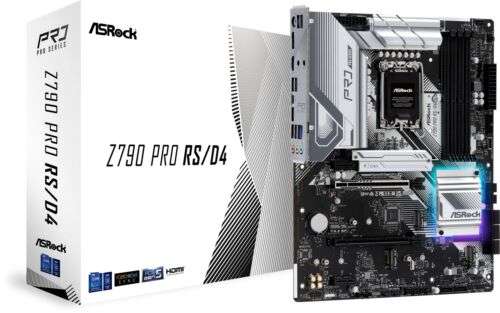 ASRock Z790 Pro RS/D4 ATX Motherboard for Intel LGA1700 CPUs £172.34 @ cclcomputers eBay (UK Mainland)