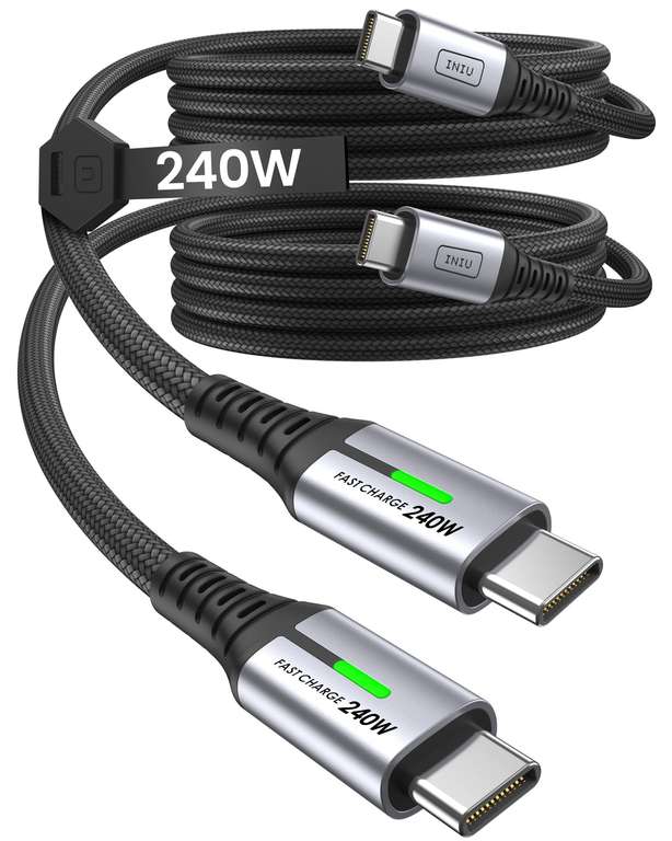INIU 240W USB C to USB C Charger Cable, [2-Pack 2m] sold by EAFU FB Amazon