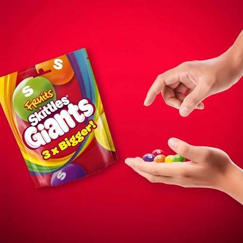 Skittles Giants Fruit Sweets 132g bag (93p S&S + voucher)