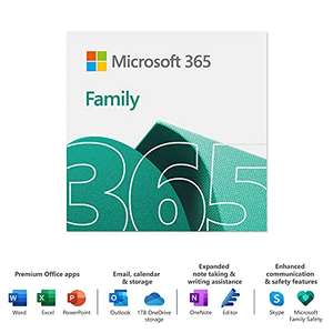 Microsoft 365 Family - 6 users for 1 years £50.99 @ Amazon