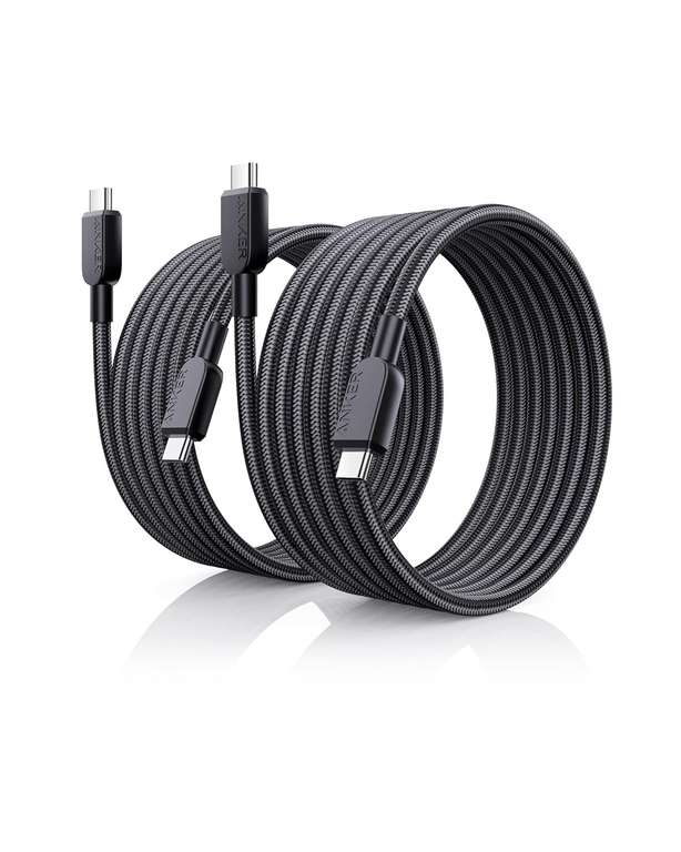 thumbnail interactive-video image 1 of MTech USA 2-Pack 6FT USB-C To USB-C Cable – Fast Charge, Type C, Heavy Duty TPU – For Samsung, IPhone 15/16, Meta Quest, MacBook 1 of 5