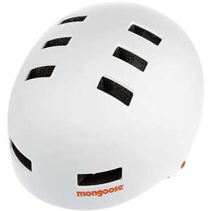 Mongoose Urban Hardshell Youth/Adult Helmet for Scooter, BMX, Cycling and Skateboarding - White