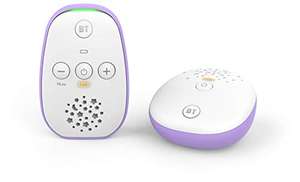 BT Digital Audio Baby Monitor 400, HD sound, sound level lights £20 @ Amazon