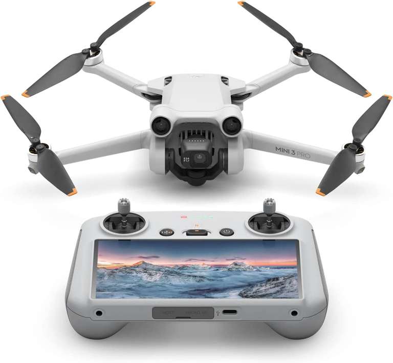 DJI Mini 3 Pro (DJI RC), Lightweight Foldable Camera Drone with 4K/60fps Video, 48MP, 34 Min Flight Time, Less than 249g