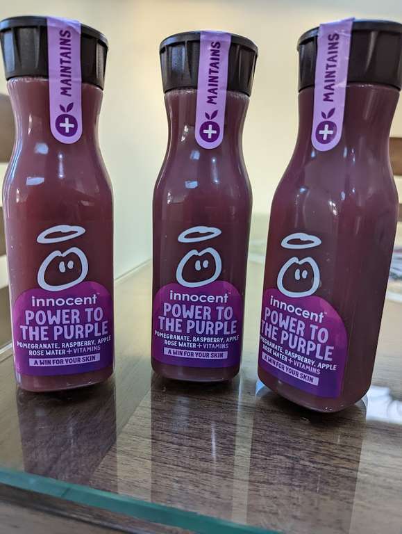 Innocent Power to the Purple Smoothie 3 x 330ml for £1 instore at FarmFoods (Ilford)