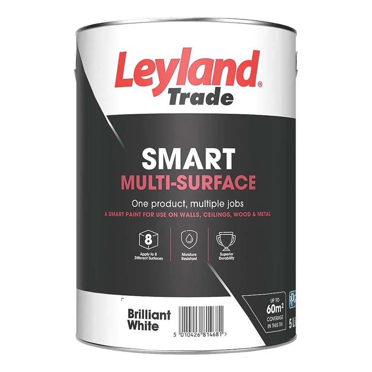Leyland Trade "Smart" Multi Surface Paint - Buy One Get One Free £29.99 at Screwfix