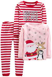 Simple Joys by Carter's Unisex Kid's Pajama Set (Pack of 3) - Santa's little helper 6-9 months