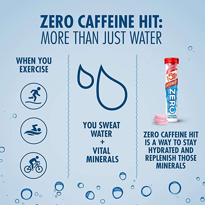HIGH5 ZERO - Caffeine Hit Hydration Tablets (Berry, 8x20 Tablets) £22.64 / £20.38 Subscribe & Save or less w/voucher @ Amazon