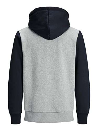 Jack & Jones Mens Colour Block Logo Sweater Pullover Fleece Hoodie size M only
