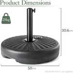 Parasol Base Heavy Duty 28kg Water Filled - 50cm x 50.5cm - Sold and dispatched by TII Brands, Devon UK