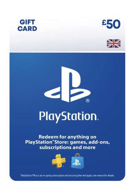 PlayStation Store Gift Card £50 PS5/PS4(PSN) £42.85 @ ShopTo