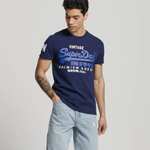 Superdry Mens Organic Cotton Vintage Logo T-Shirt With Code Superdy