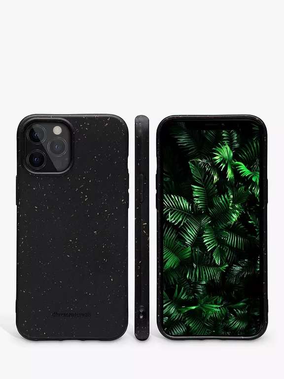 dbramante1928 London Snap On Biodegradable Case for Apple iPhone 12 Pro Max, Black - £6 + Free Click & Collect @ John Lewis & Partners