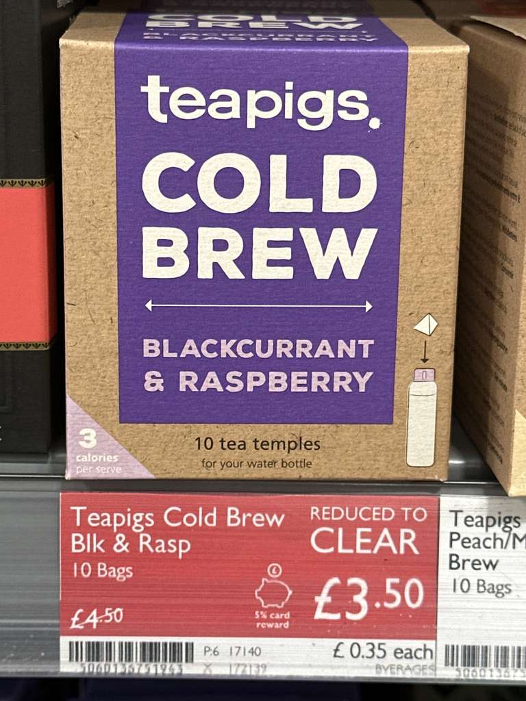 Reduced to clear - Teapigs cold brew blackcurrant & raspberry 10 bags - Chorley