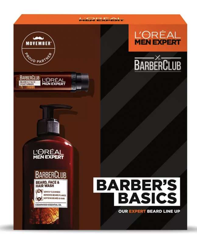 L'Oreal Men Expert Barber's Basics Beard Grooming Duo Gift Set - £8.50 + free click collect @ Boots