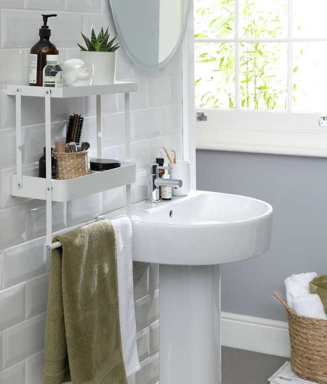 Habitat Towel Rail Shelving Unit - White Now £16.66 with FreeClick and collect From Argos