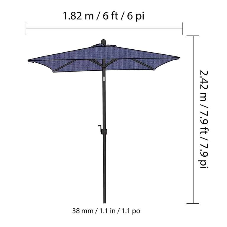Seasons Sentry 6 x 6ft Square Market Umbrella in Indigo or Dove £69.99 delivered @ Costco (Membership Required)