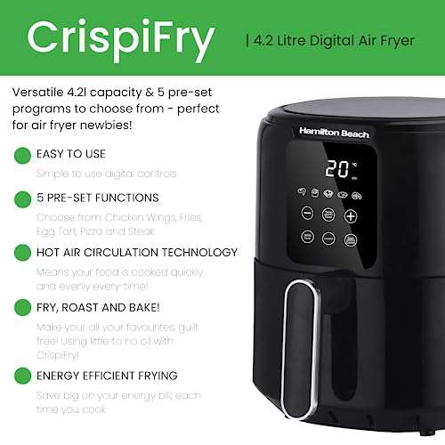 Hamilton Beach CrispiFry 4.2L Digital Air Fryer - Reduced and Sold By eShoppin / Amazon