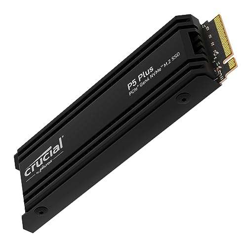 Crucial P5 Plus 1TB Gen4 NVMe M.2 SSD Internal Gaming SSD with Heatsink, Compatible with Playstation 5 (PS5) - (Get 2TB for £103.98)