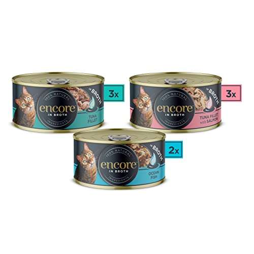 Encore 100% Natural Wet Cat Food, Multipack Fish Selection for Adult Cats 70g (Pack of 32) - £6.40 (Save more with S&S) @ Amazon