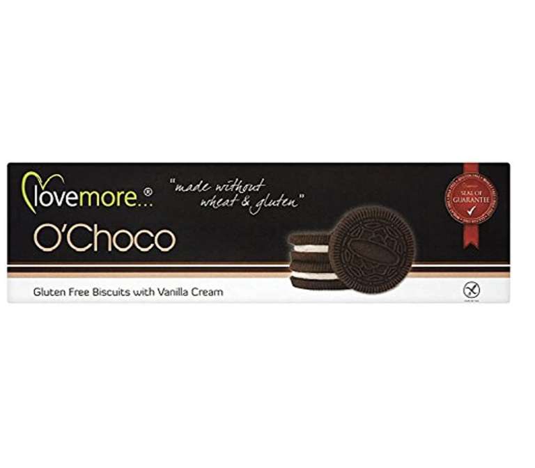 (Case of 8, Total of 64 O'Chocos) Lovemore Gluten-Free O'choco Biscuits 125 g - £8.42 @ Amazon