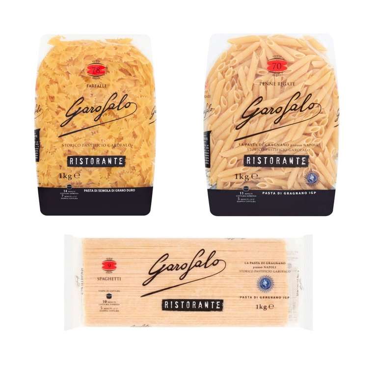 1kg Garofalo Penne Rigate Pasta / Farfalle Pasta 1kg / Spaghetti Pasta 1kg - £1.82 (Minimum Order/Delivery Fees Apply) @ Ocado