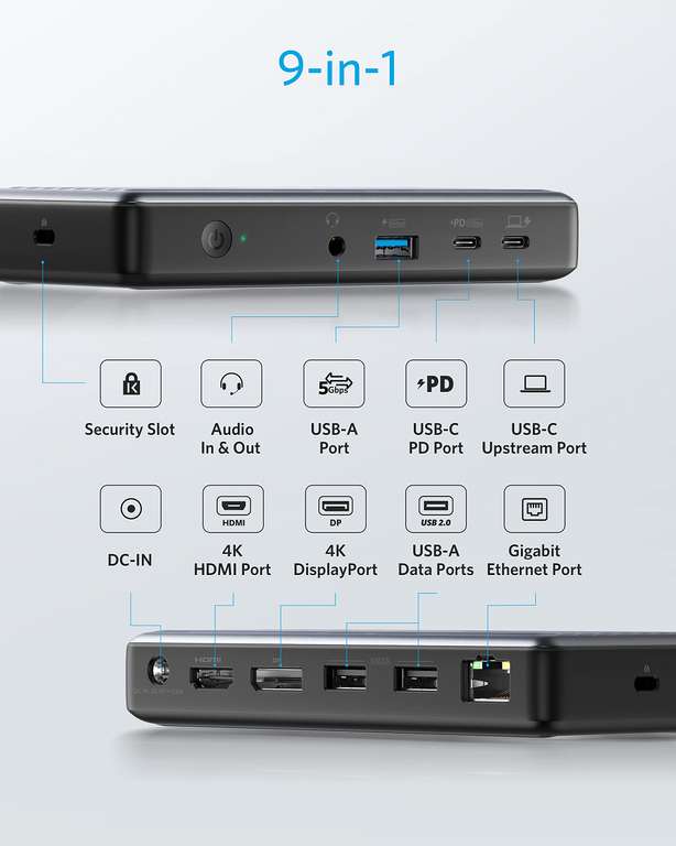 Anker USB C Docking Station PowerExpand 9-in-1 USB-C PD Dock Sold by AnkerDirect UK / FBA